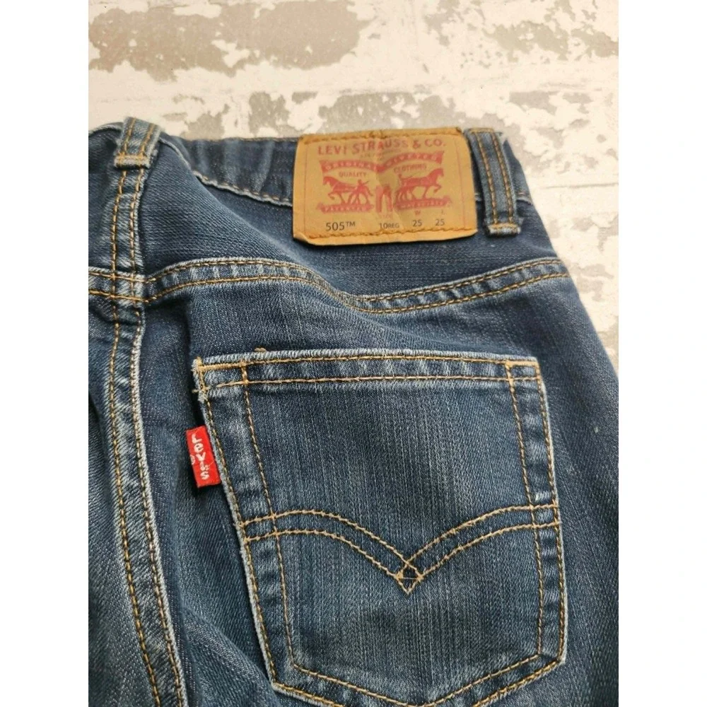 Levi's‎ 505 Boy's 10 Regular 25x25 Denim Jeans Adjustable Waist